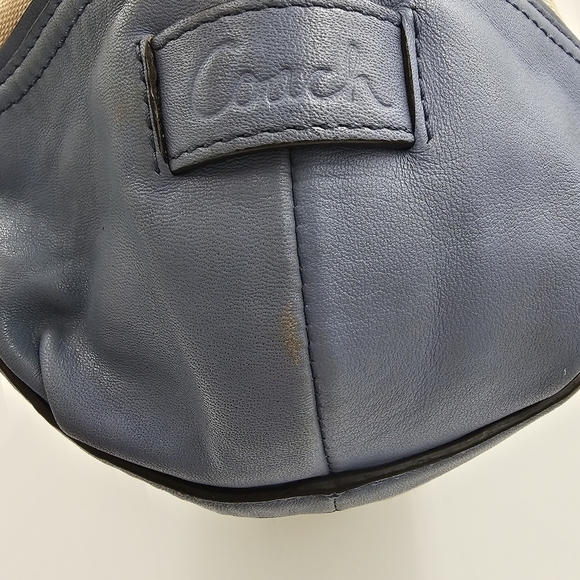 COACH Alexandra Chain Signature Baby Blue and Cream purse - Picture 3 of 9